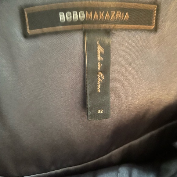 BCBGMaxazria Satin Gunmetal Beaded Maxi Gown Size 2 - Picture 7 of 7